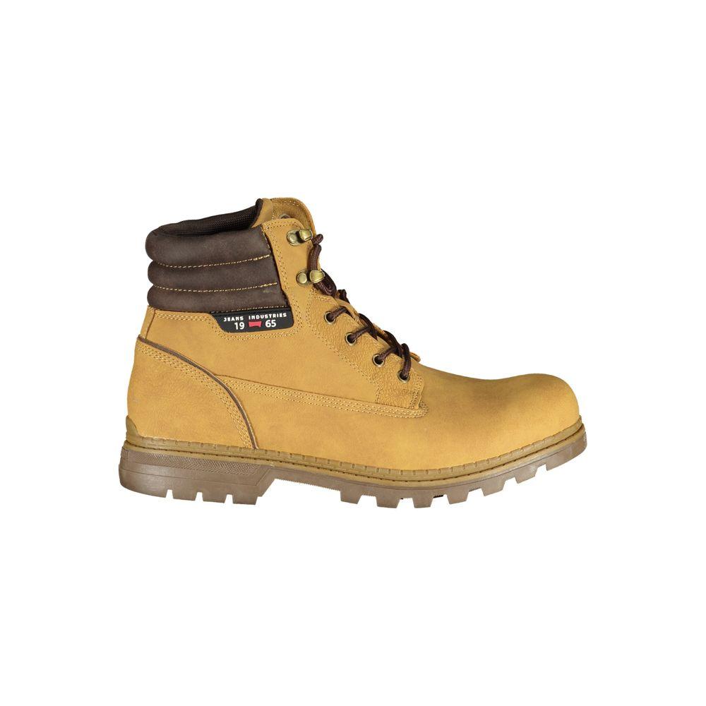 Carrera Trendsetting Yellow Lace-Up Boots - PER.FASHION