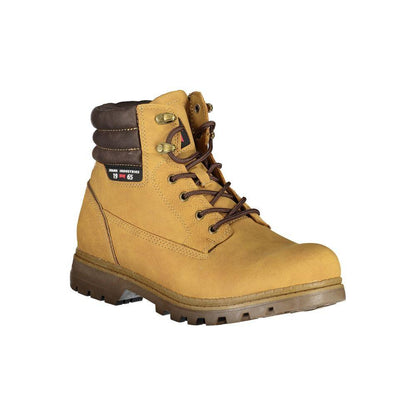 Carrera Trendsetting Yellow Lace-Up Boots - PER.FASHION