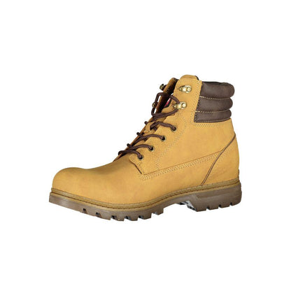 Carrera Trendsetting Yellow Lace-Up Boots - PER.FASHION