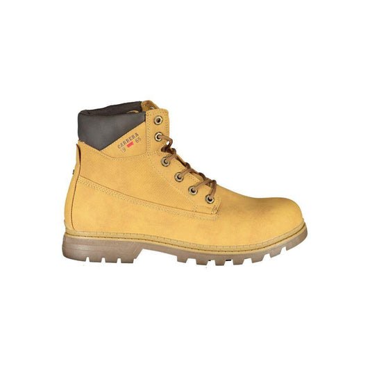 Carrera Vibrant Yellow Lace-Up Boots with Logo Detail - PER.FASHION