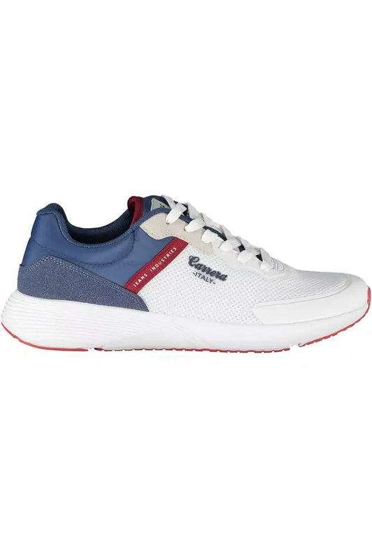 Carrera Sleek White Lace-Up Sneakers with Contrasting Accents - PER.FASHION