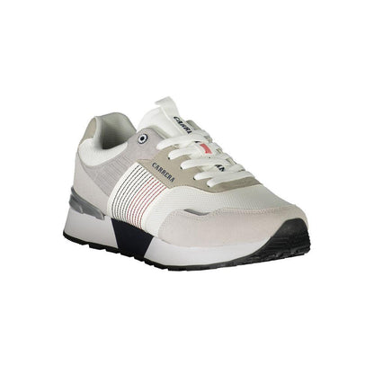 Carrera White Polyester Sneaker - PER.FASHION