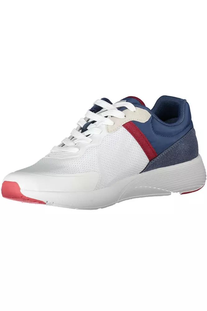 Carrera Sleek White Lace-Up Sneakers with Contrasting Accents - PER.FASHION