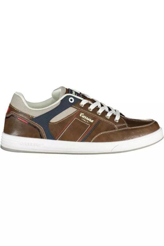 Eclectic Brown Carrera Sneakers with Contrasting Accents - PER.FASHION