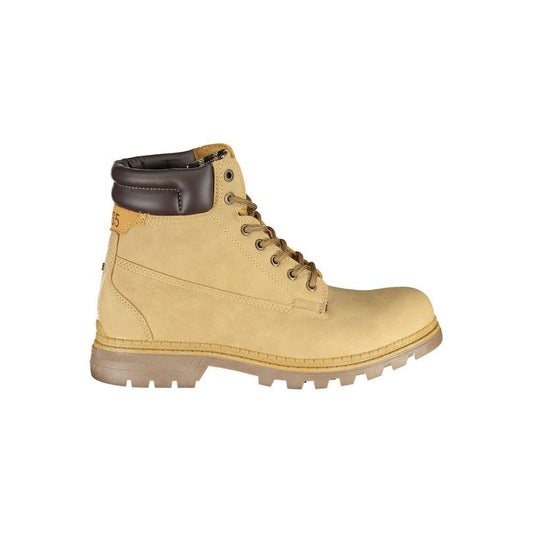 Carrera Beige Lace-Up Boots with Contrasting Detail - PER.FASHION