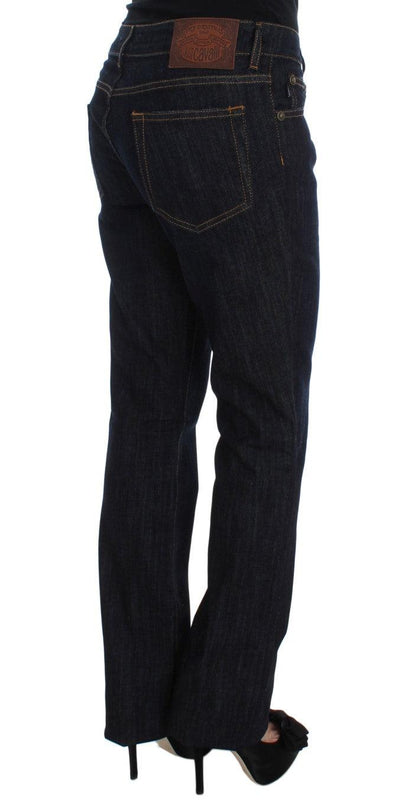 Cavalli Chic Blue Straight Fit Designer Jeans - PER.FASHION