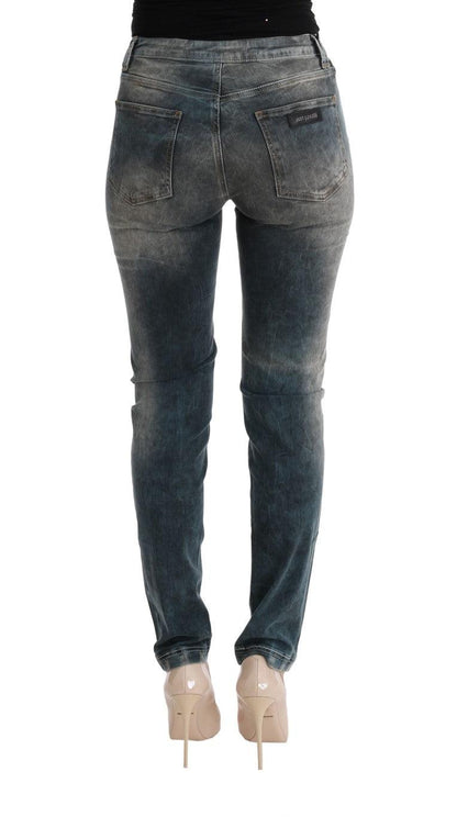 Cavalli Chic Blue Wash Slim Fit Jeans - PER.FASHION