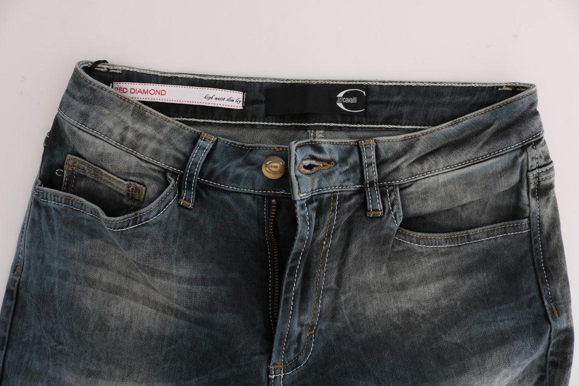 Cavalli Chic Blue Wash Slim Fit Jeans - PER.FASHION
