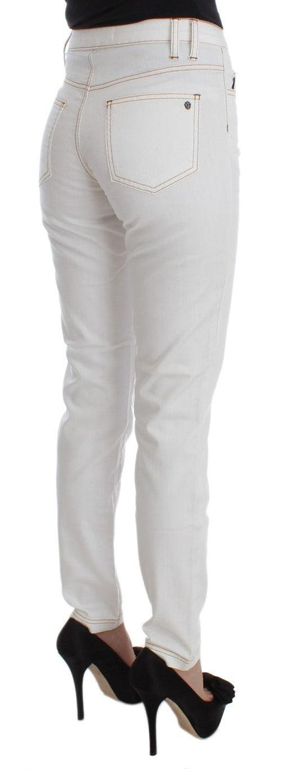 Cavalli Chic White Slim Fit Denim - PER.FASHION