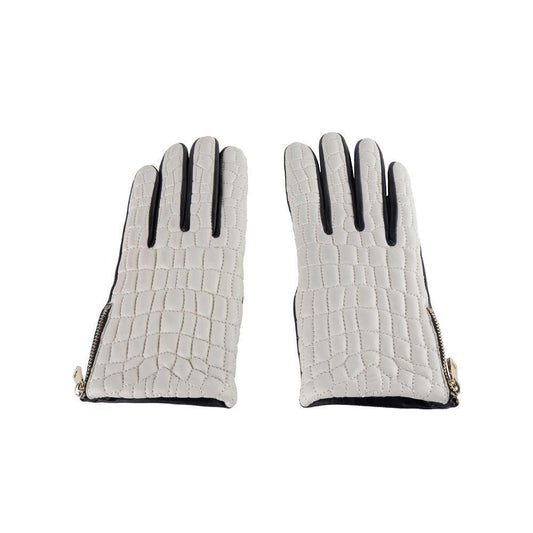 Cavalli Class Elegant Gray Lambskin Gloves - PER.FASHION