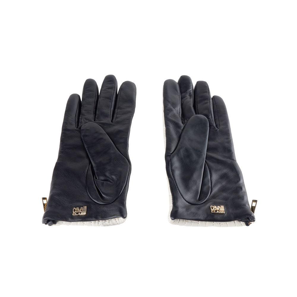 Cavalli Class Elegant Gray Lambskin Gloves - PER.FASHION