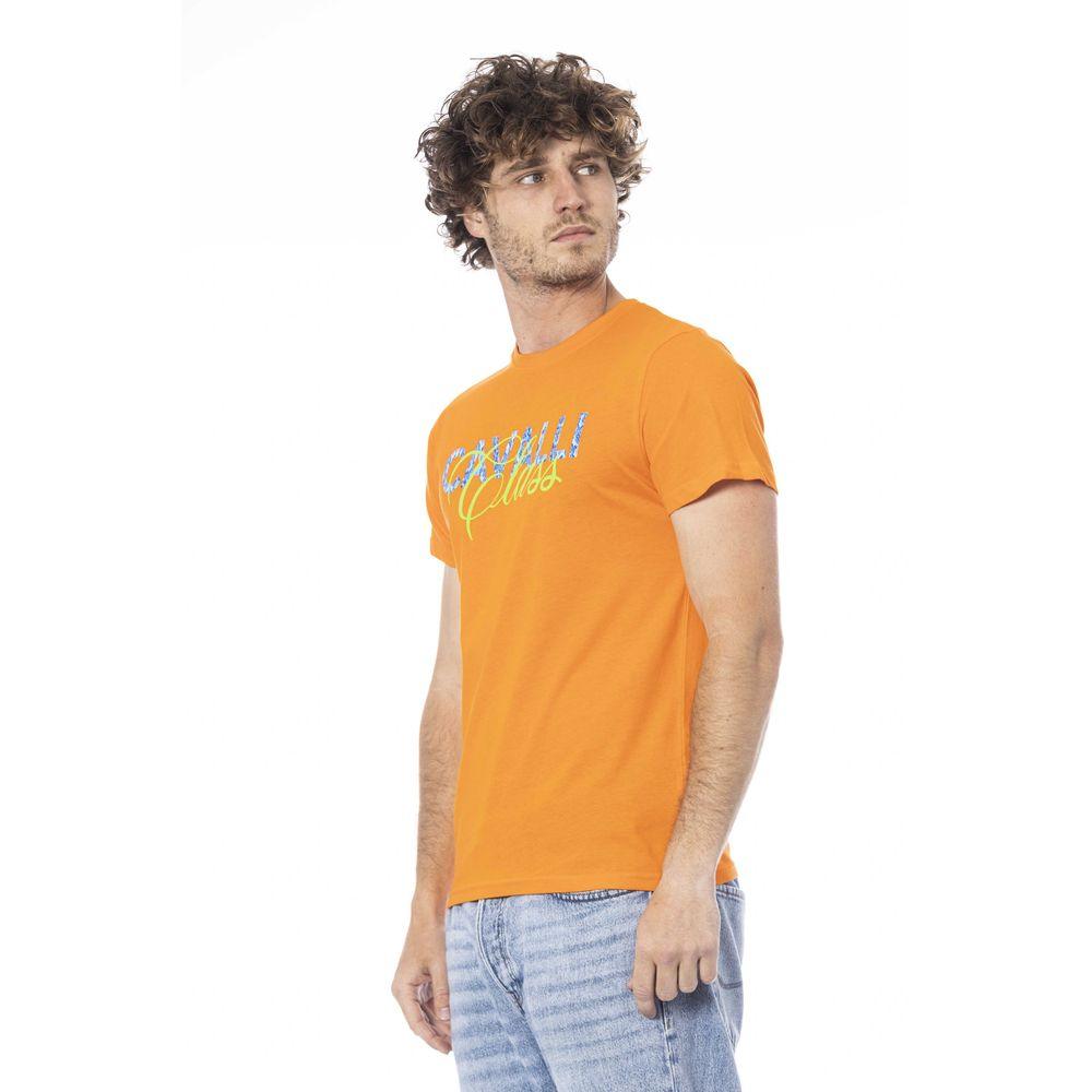 Cavalli Class Orange Cotton T-Shirt - PER.FASHION