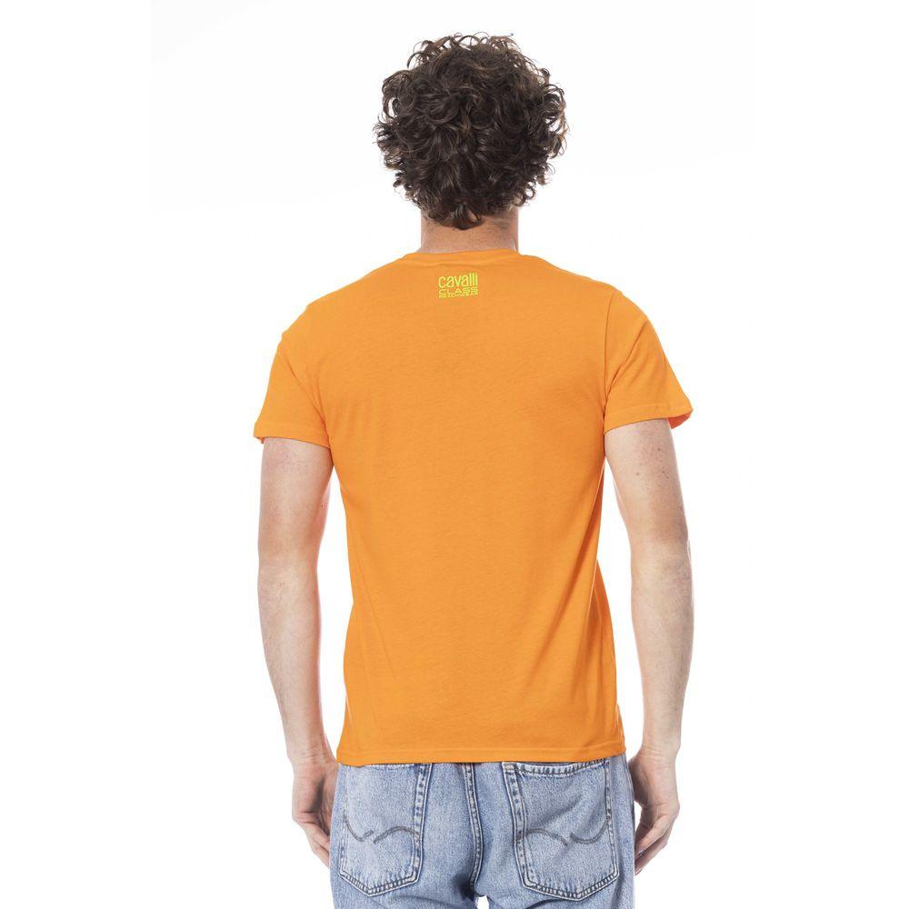 Cavalli Class Orange Cotton T-Shirt - PER.FASHION