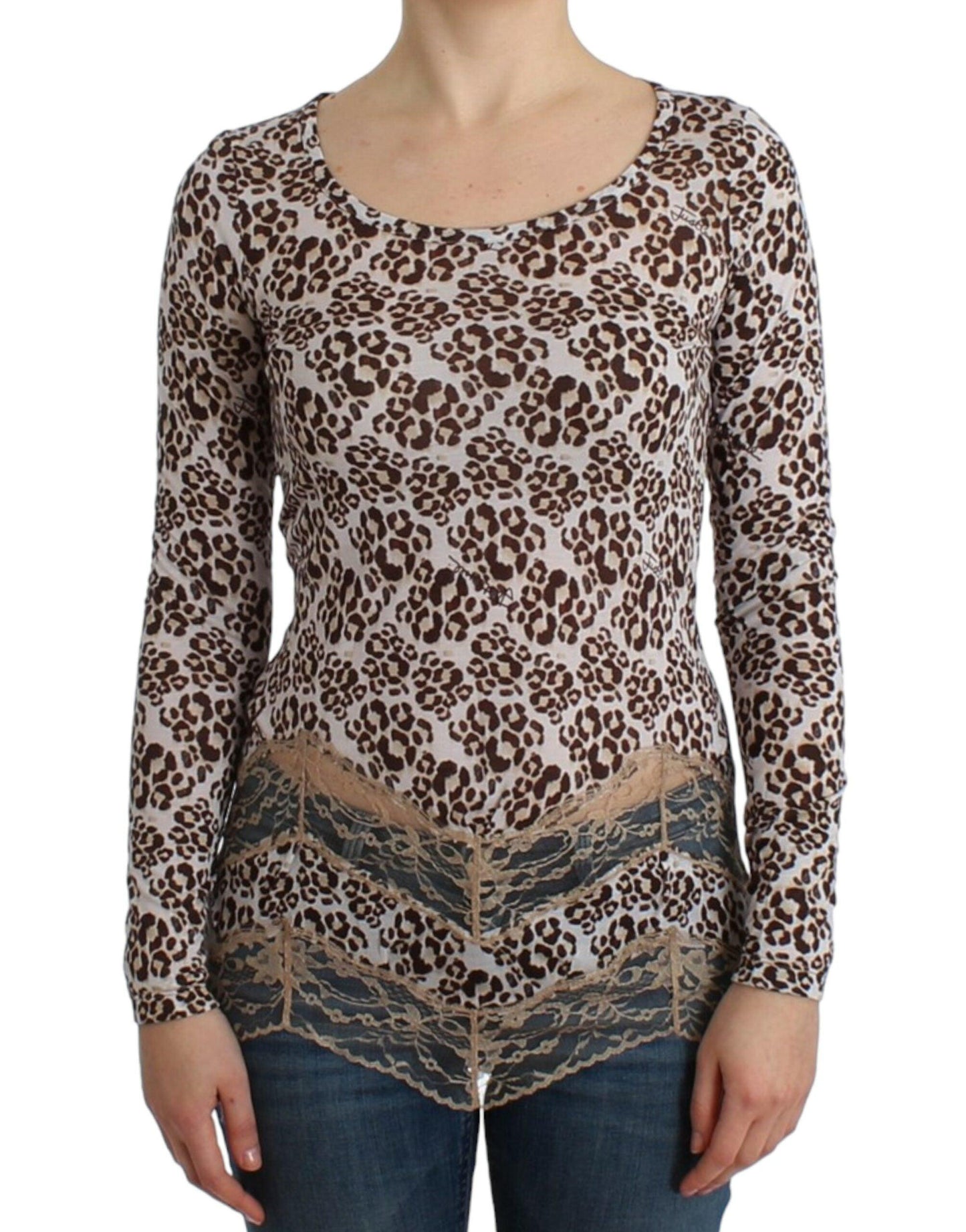 Cavalli Elegant Floral Lace Longsleeve Top - PER.FASHION