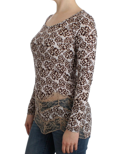 Cavalli Elegant Floral Lace Longsleeve Top - PER.FASHION