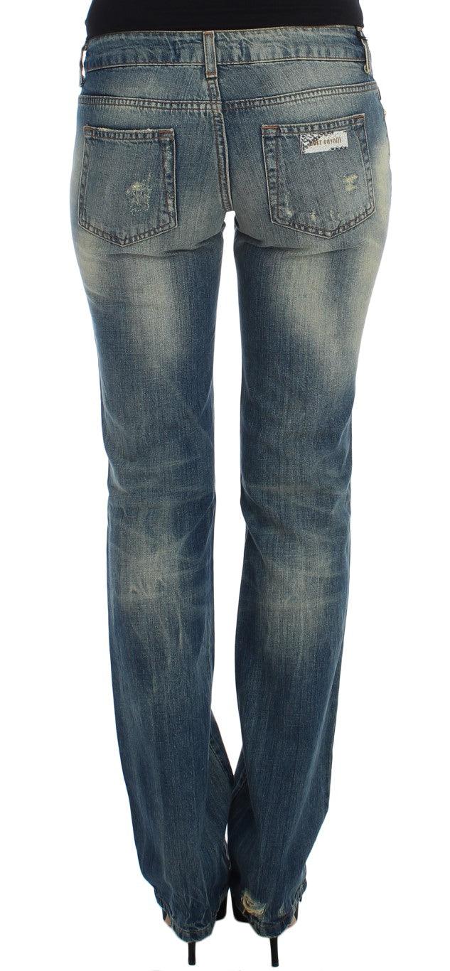 Cavalli Sleek Flair Leg Low Waist Denim - PER.FASHION