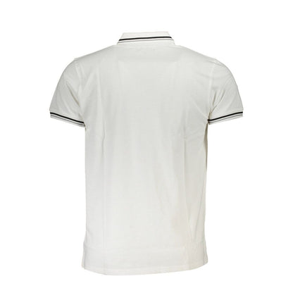 Cavalli Class White Cotton Polo Shirt