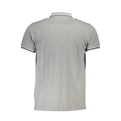 Cavalli Class Gray Cotton Polo Shirt - PER.FASHION