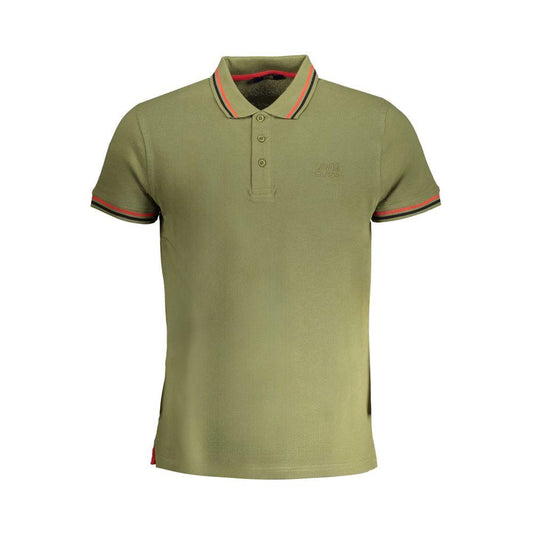 Cavalli Class Green Cotton Polo Shirt - PER.FASHION