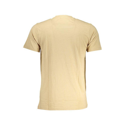 Cavalli Class Beige Cotton T-Shirt - PER.FASHION