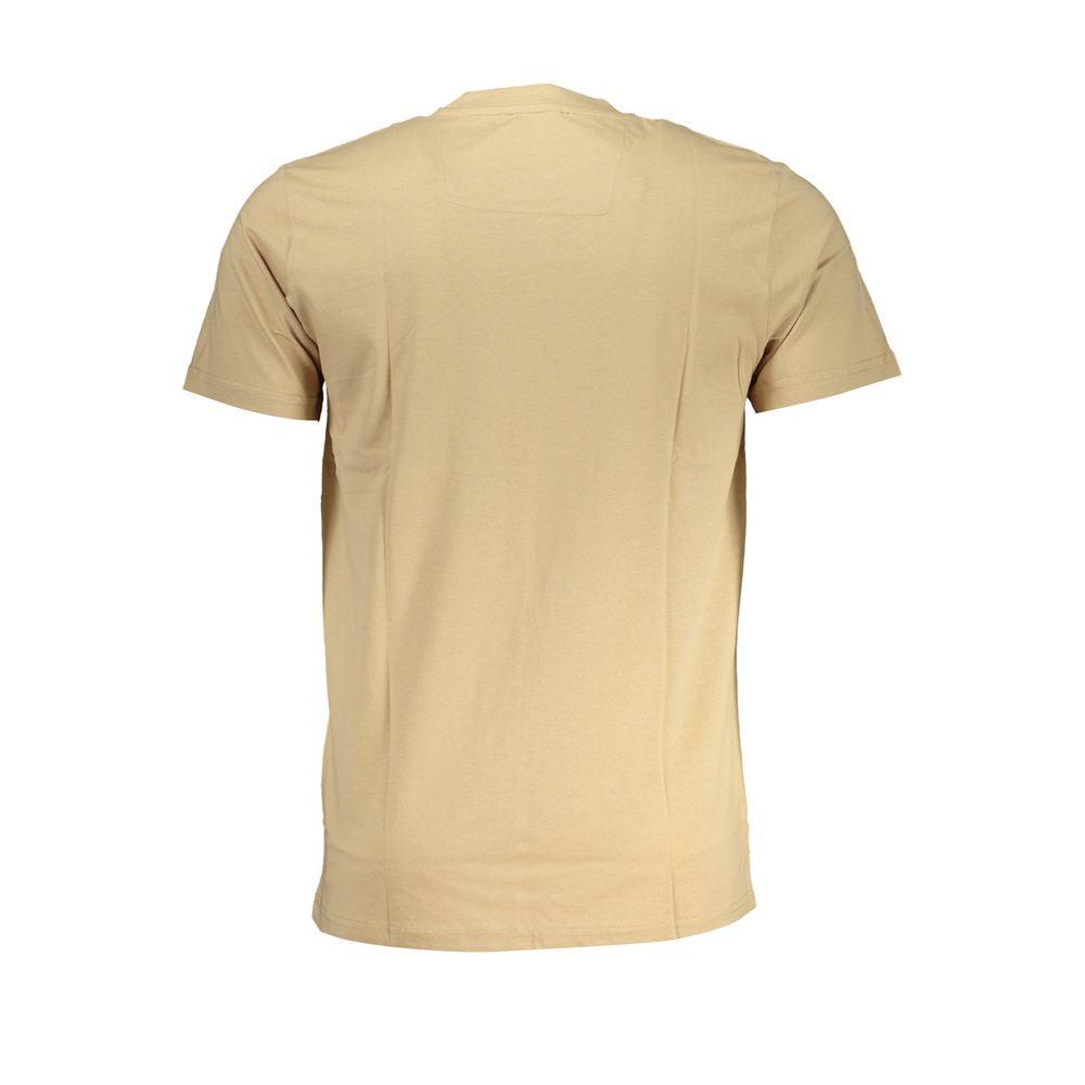 Cavalli Class Beige Cotton T-Shirt - PER.FASHION