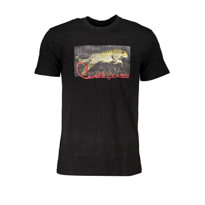 Cavalli Class Black Cotton T-Shirt - PER.FASHION