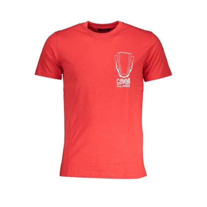 Cavalli Class Red Cotton T-Shirt - PER.FASHION