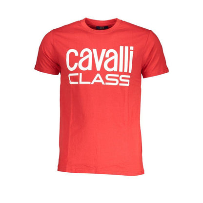 Cavalli Class Red Cotton T-Shirt - PER.FASHION