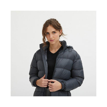 Centogrammi Luxurious Padded Hooded Jacket in Dark Grey - PER.FASHION