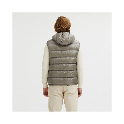 Centogrammi Reversible Goose Down Hooded Vest in Gray - PER.FASHION