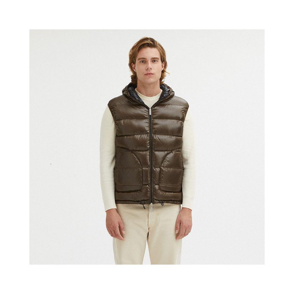 Centogrammi Reversible Hooded Duck Feather Vest - PER.FASHION