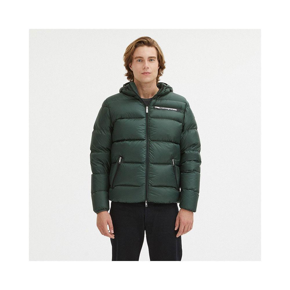 Centogrammi Sleek Dark Green Hooded Winter Jacket - PER.FASHION
