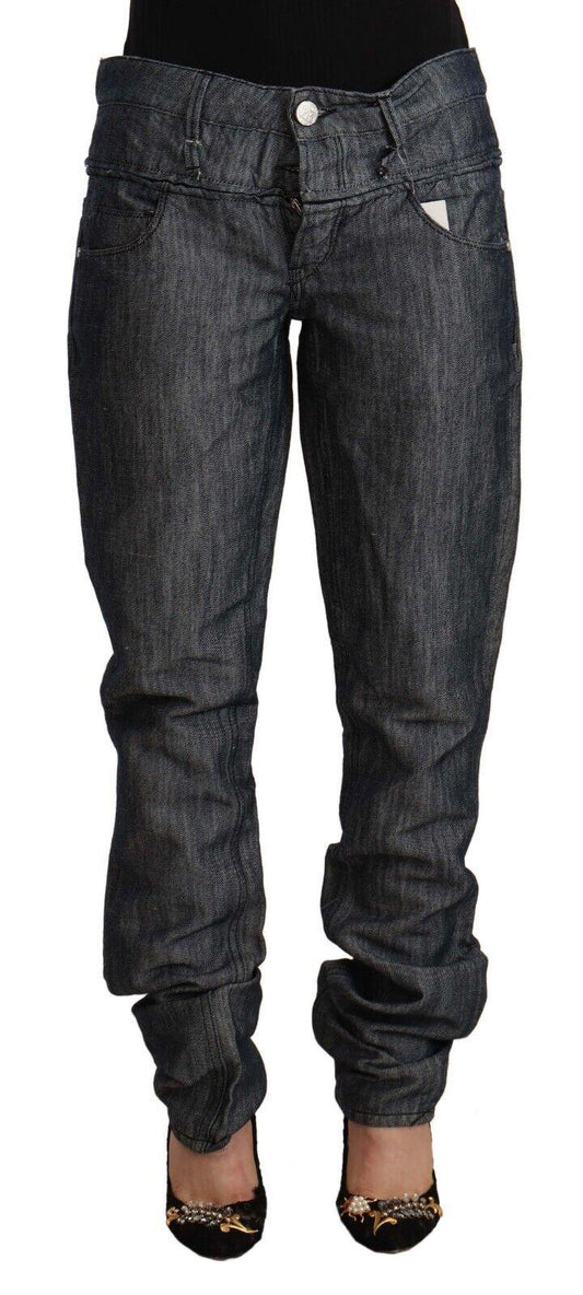 Chic Mid-Waist Straight-Cut Acht Jeans - PER.FASHION