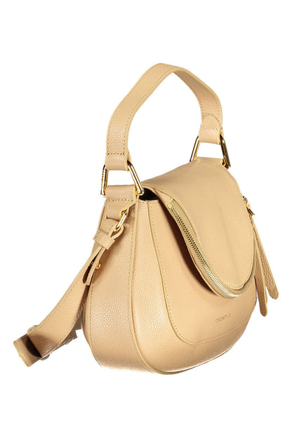 Coccinelle Beige Leather Elegance Shoulder Bag