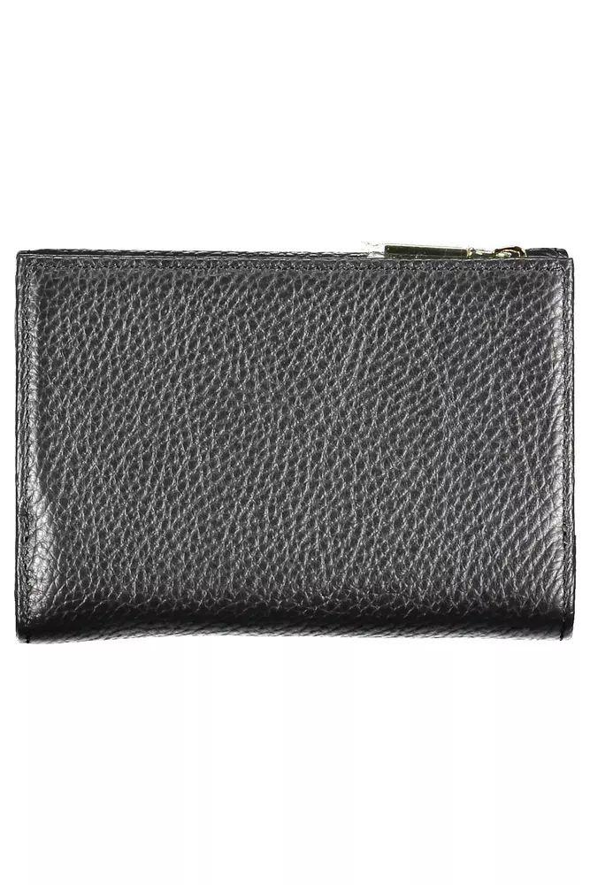 Coccinelle Chic Black Leather Wallet with Multiple Compartments - PER.FASHION