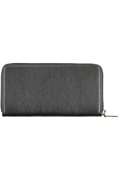 Coccinelle Elegant Black Leather Wallet with Multiple Compartments - PER.FASHION