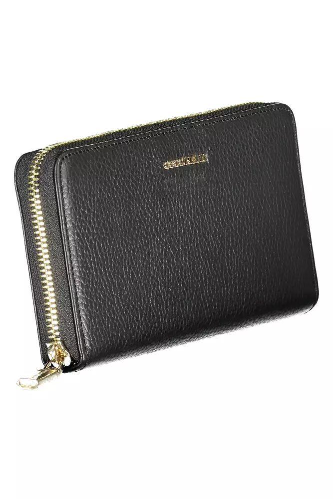 Coccinelle Elegant Black Leather Wallet with Multiple Compartments - PER.FASHION