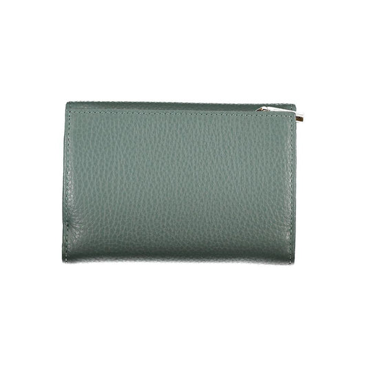 Coccinelle Elegant Green Leather Wallet with Multiple Compartments - PER.FASHION