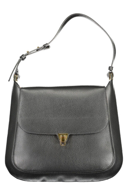 Coccinelle Elegant Leather Shoulder Bag with Turn Lock Closure - PER.FASHION