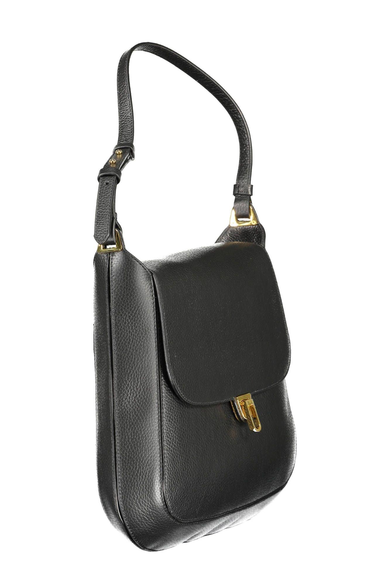 Coccinelle Elegant Leather Shoulder Bag with Turn Lock Closure - PER.FASHION