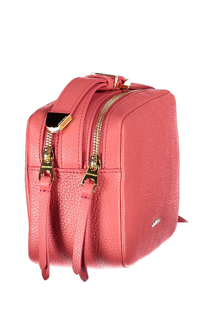 Coccinelle Elegant Pink Leather Shoulder Bag with Logo - PER.FASHION
