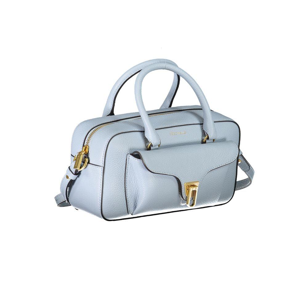 Coccinelle Light Blue Leather Handbag - PER.FASHION