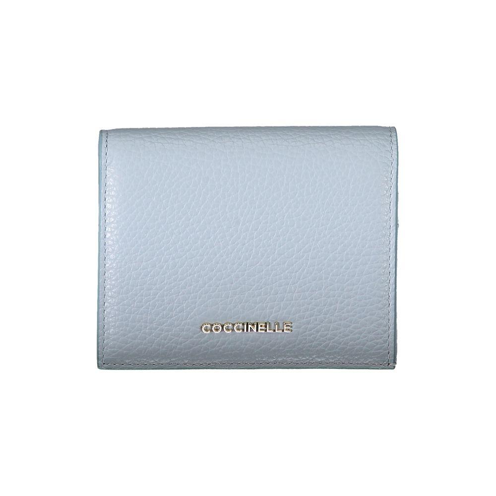 Coccinelle Light Blue Leather Wallet - PER.FASHION