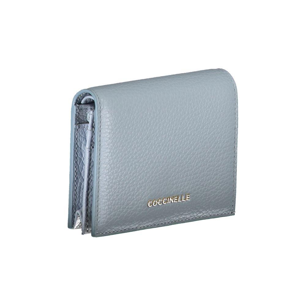 Coccinelle Light Blue Leather Wallet - PER.FASHION