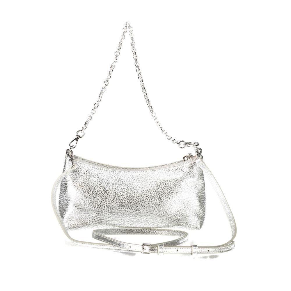 Coccinelle Silver Leather Handbag - PER.FASHION