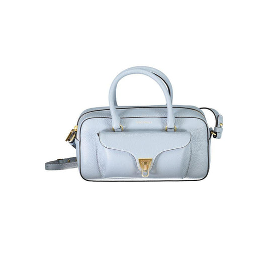 Coccinelle Light Blue Leather Handbag - PER.FASHION