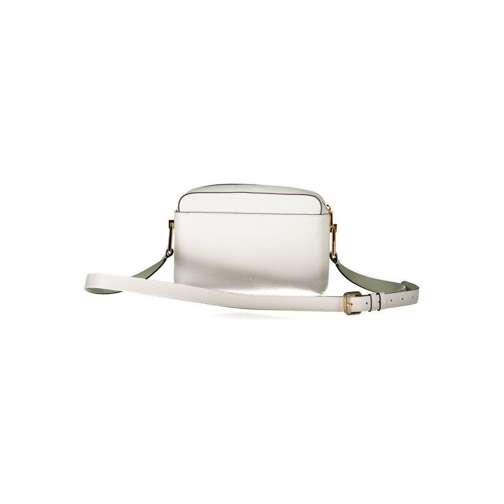 Coccinelle White Leather Handbag - PER.FASHION