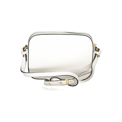 Coccinelle White Leather Handbag - PER.FASHION