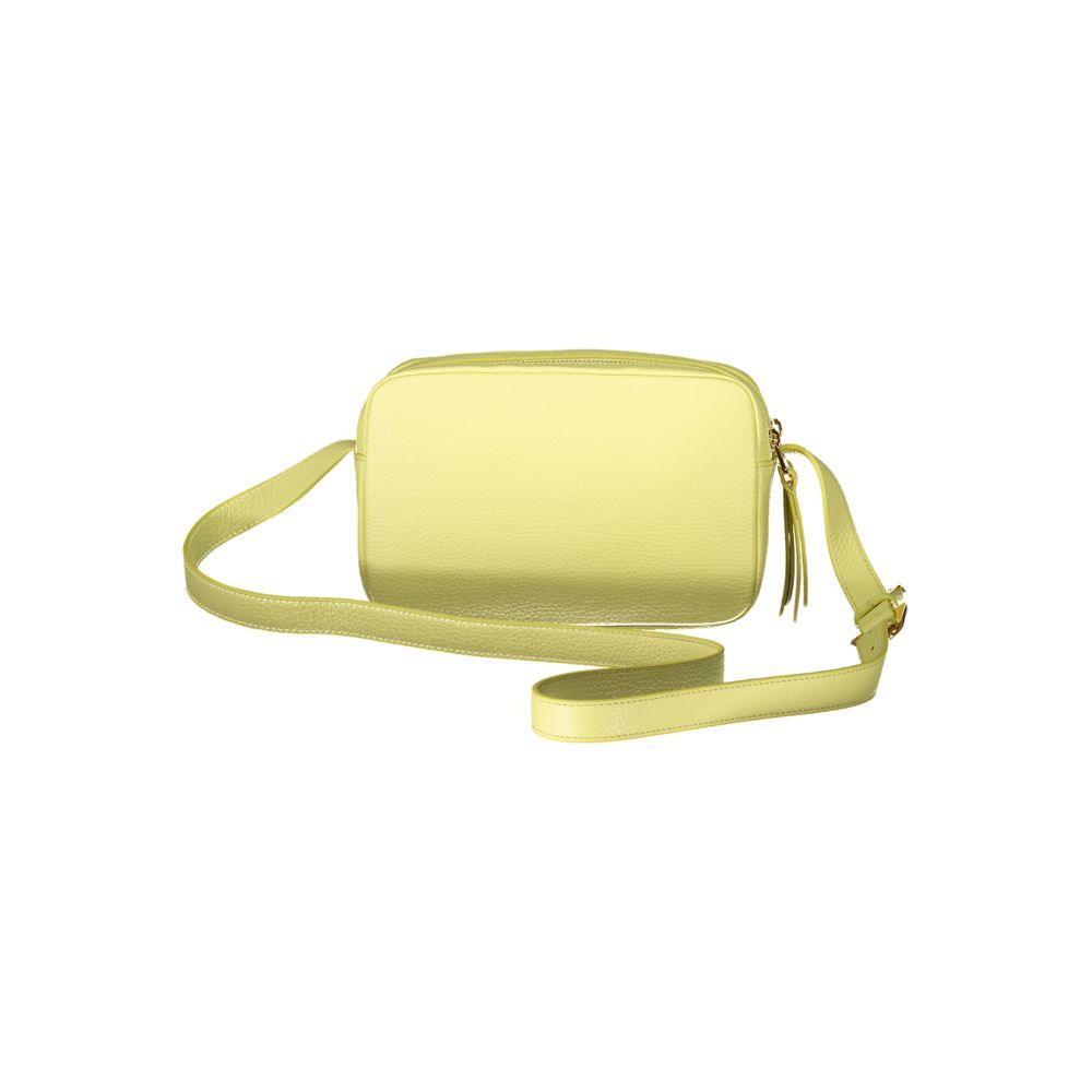 Coccinelle Yellow Leather Handbag - PER.FASHION
