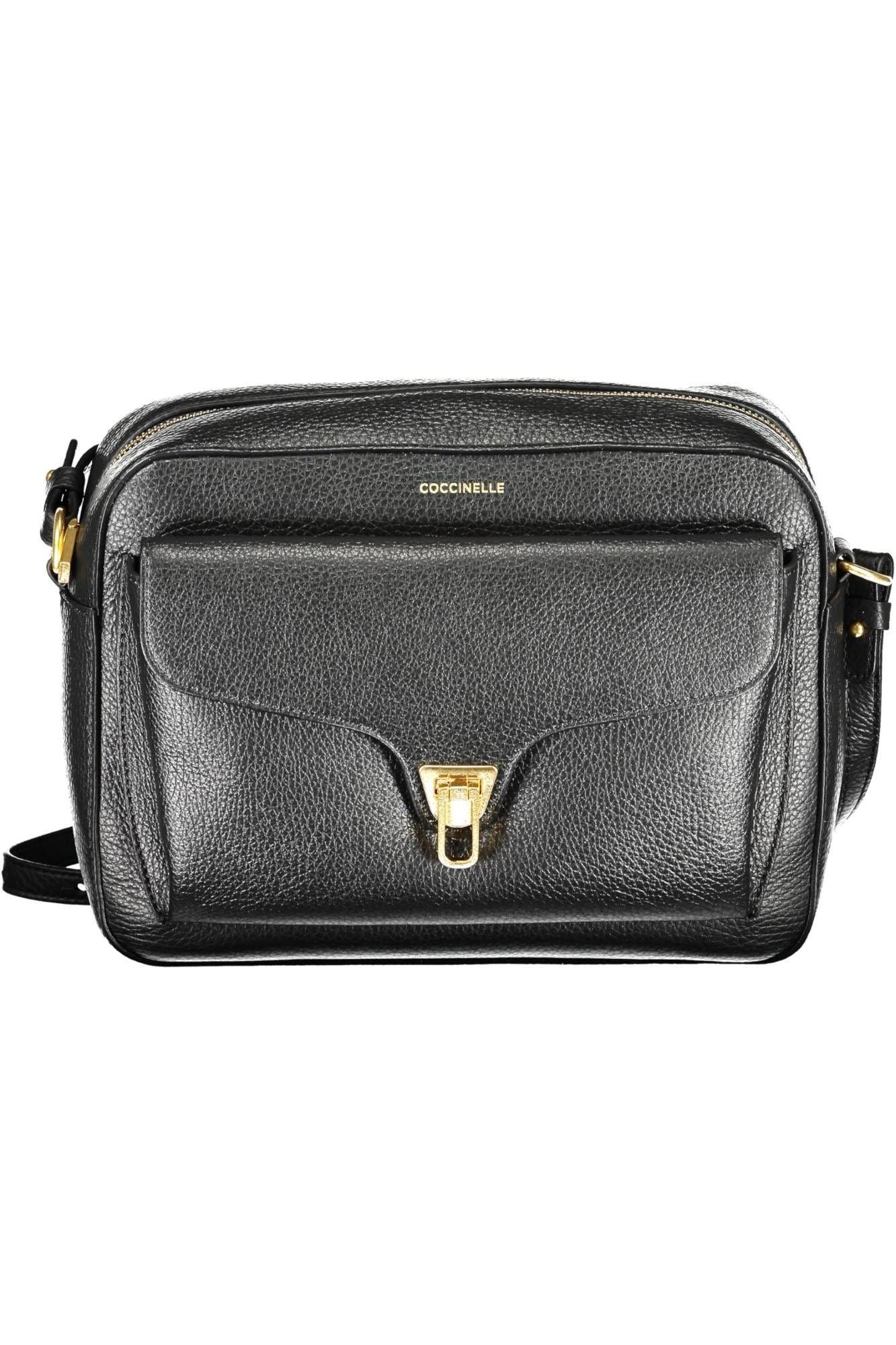 Coccinelle Elegant Black Leather Shoulder Bag - PER.FASHION